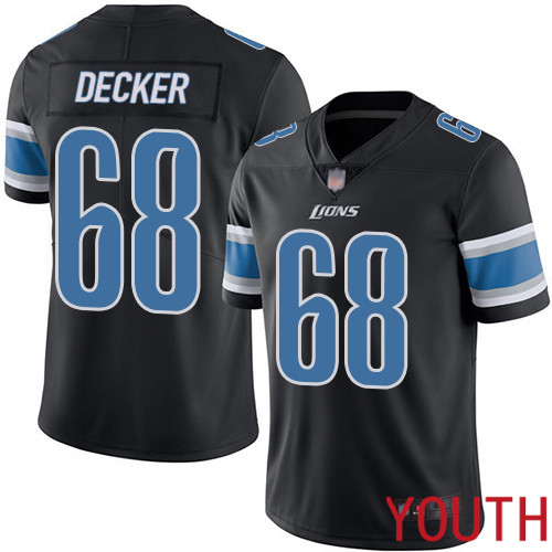 Detroit Lions Limited Black Youth Taylor Decker Jersey NFL Football #68 Rush Vapor Untouchable